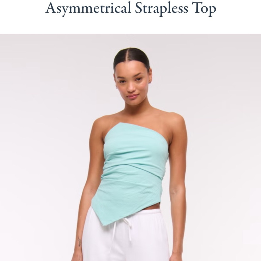 Abercrombie & Fitch Aqua Strapless Top